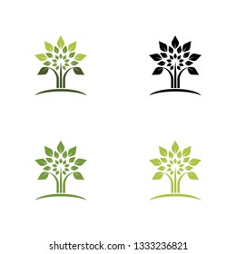 tree logo, with four kinds of colors