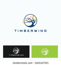 tree logo full color and black white for your company