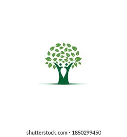 Human Hand Tree Icon Green Leaves Stock Vector (Royalty Free) 249308164