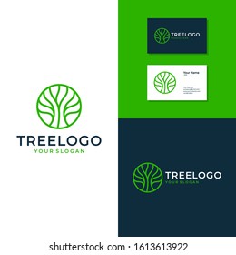 Tree logo and icon design concept.