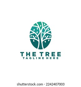 Tree Logo Icon Design Garden Plant Natural Symbols Template Tree of Life Branch with Leaves Business Sign Collection Vector