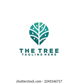 Tree Logo Icon Design Garden Plant Natural Symbols Template Tree of Life Branch with Leaves Business Sign Collection Vector