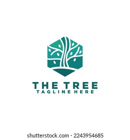 Tree Logo Icon Design Garden Plant Natural Symbols Template Tree of Life Branch with Leaves Business Sign Collection Vector