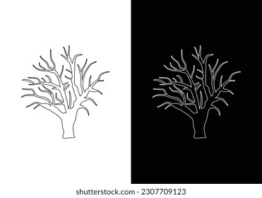 Tree logo icon design. Garden plant natural symbols template. Tree of life branches,  business sign collection. Vector illustration.