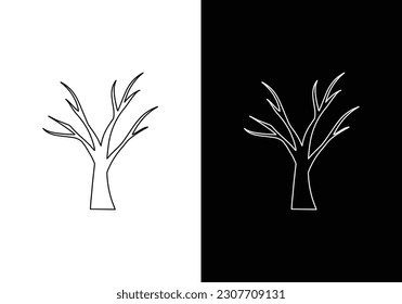 Baum Logo Symbol Design. Natursymbolen für Gartenpflanzen. Baum von Lebenszweigen, Sammlung von Geschäftszeichen. Vektorgrafik.