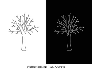 Tree logo icon design. Garden plant natural symbols template. Tree of life branches,  business sign collection. Vector illustration.