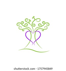 Tree logo, icon design template