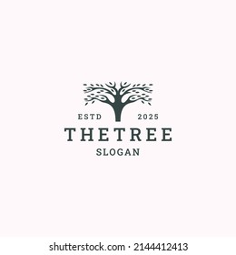 The tree logo icon design template