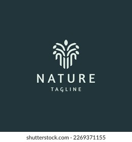 Tree logo icon design template flat. Landscape, nature, park, forest