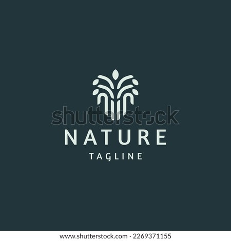 Tree logo icon design template flat. Landscape, nature, park, forest