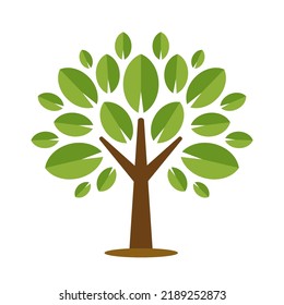 tree logo icon flat vector illustration 