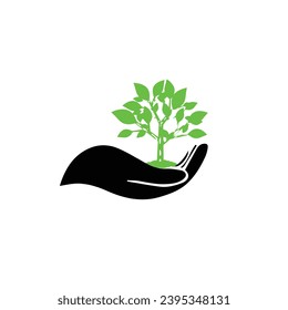 Tree logo icon set design. Garden plant natural symbols template. Tree of life branch with leaves business sign collection. Vector illustration.
