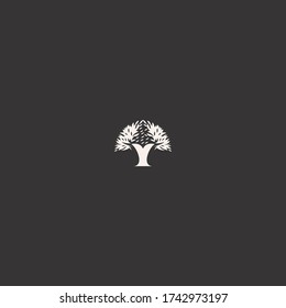 Tree logo icon template design in Vector illustration