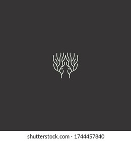 Tree logo icon template design in Vector illustration