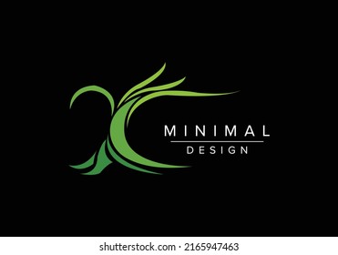  tree logo icon template design. tree line symbol. Green branch without leaves business sign. Vector illustration. Emblem logo.