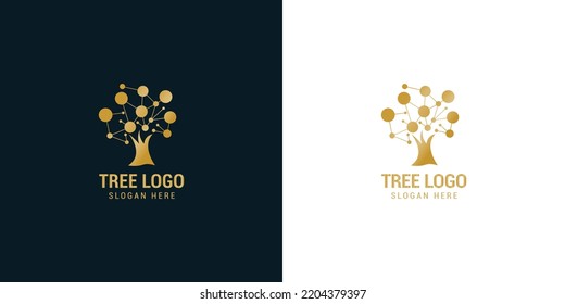 Diseño del logotipo de la plantilla de iconos del logotipo del árbol del árbol para el logotipo de la empresa