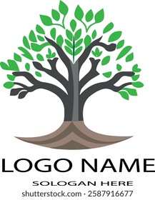 Tree logo icon vector .