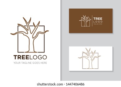 tree logo and icon vector illustration design template