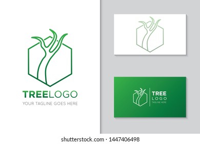 tree logo and icon vector illustration design template