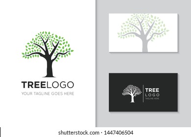 tree logo and icon vector illustration design template