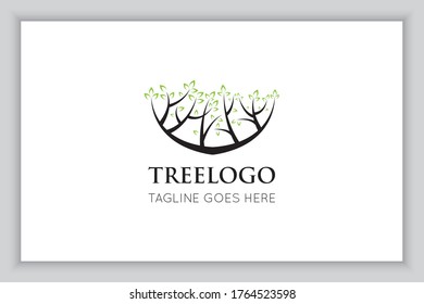 tree logo and icon vector illustration design template