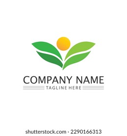 Tree logo icon vector illustration design.Vector silhouette of a tree templates of tree logo and roots  tree of life design illustration