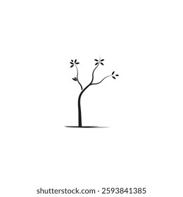 Tree logo icon vector illustration design.Vector silhouette of a tree templates of tree logo and roots  tree of life design illustration