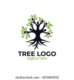 vector de icono de árbol aislado