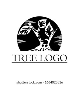 Tree logo icon vector template.Eco Nature Tree Symbol. Web Icon Logo Template Design Element.abstract tree silhouette.vector