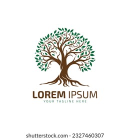 tree logo icon vector template design illustration on white background.