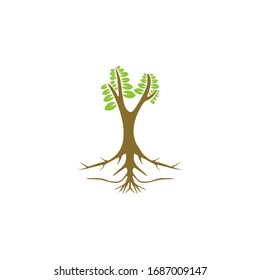 tree logo  Ideas. Inspiration logo design. Template Vector Illustration. Isolated On White Background