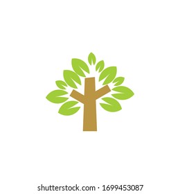 tree logo  Ideas. Inspiration logo design. Template Vector Illustration. Isolated On White Background