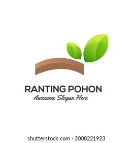 Tree Logo Illustration Colorful Abstract Gradient