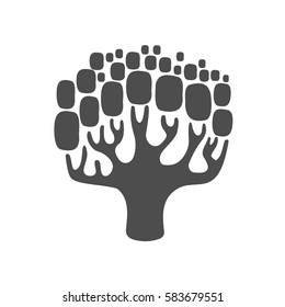 Tree logo. Tree illustration icon