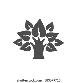 Tree logo. Tree illustration icon