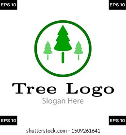 The Tree logo illustration. Simple vector logo a tree, compatible for any company.