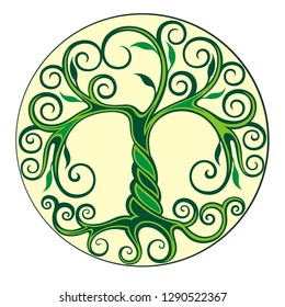  Tree logo illustration. Vector silhouette 
