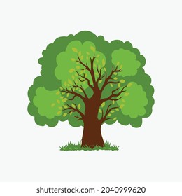 ilustración del logotipo de árbol. Silueta vectorial de un árbol.