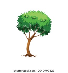 tree logo illustration. Vector silhouette of a tree.