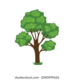 tree logo illustration. Vector silhouette of a tree.