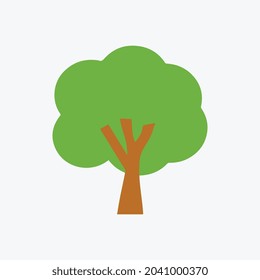 Tree logo illustration. Vector silhouette of a tree.