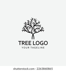 Tree logo images icon design line art