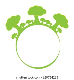 Tree logo isolated on white background. Vector illustration.