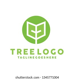 Tree Logo / Leaf Icon / Geometric Symbol Design Inspiration
