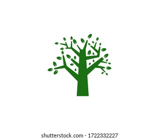 Tree logo leaf organic vector icon 
