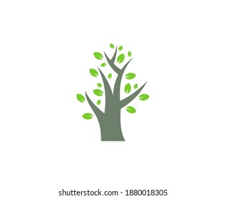 Tree logo leaf vector icon 