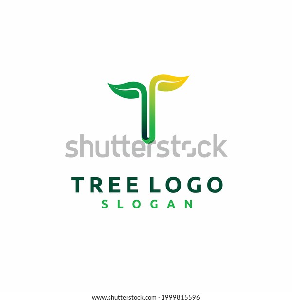 Tree Logo Letter T Concept Stock Vector (Royalty Free) 1999815596 ...