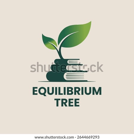 Tree logo life balance education vector luxurious elegant simple tree design