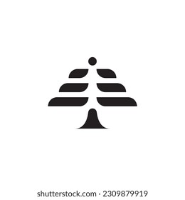tree logo minimalist icon illustration.