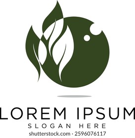 Tree logo with modern and minimalist design, fresh green geometric elements with futuristic touch, suitable for brands that focus on green technology, or environment. Available in high quality vector 